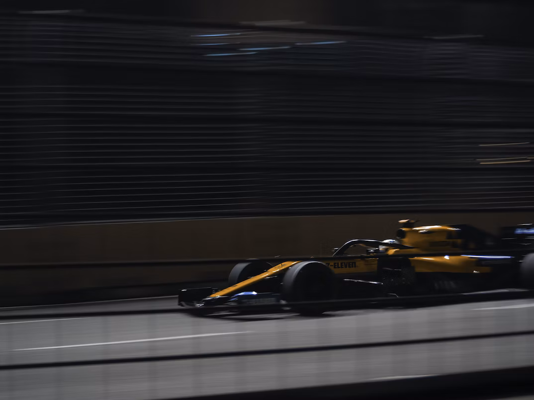 Mclaren Formula 1 car on the track